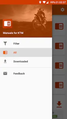 Manuals for KTM android App screenshot 1